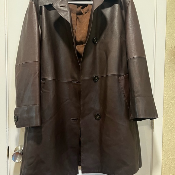 Vince Dark Brown Leather Jacket